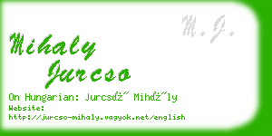 mihaly jurcso business card
