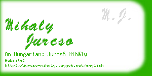 mihaly jurcso business card